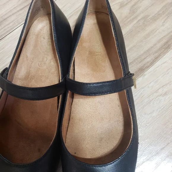 Vionic Alameda Mary Jane Flat 8.5 Black Leather Comfort Shoe - Picture 5 of 5